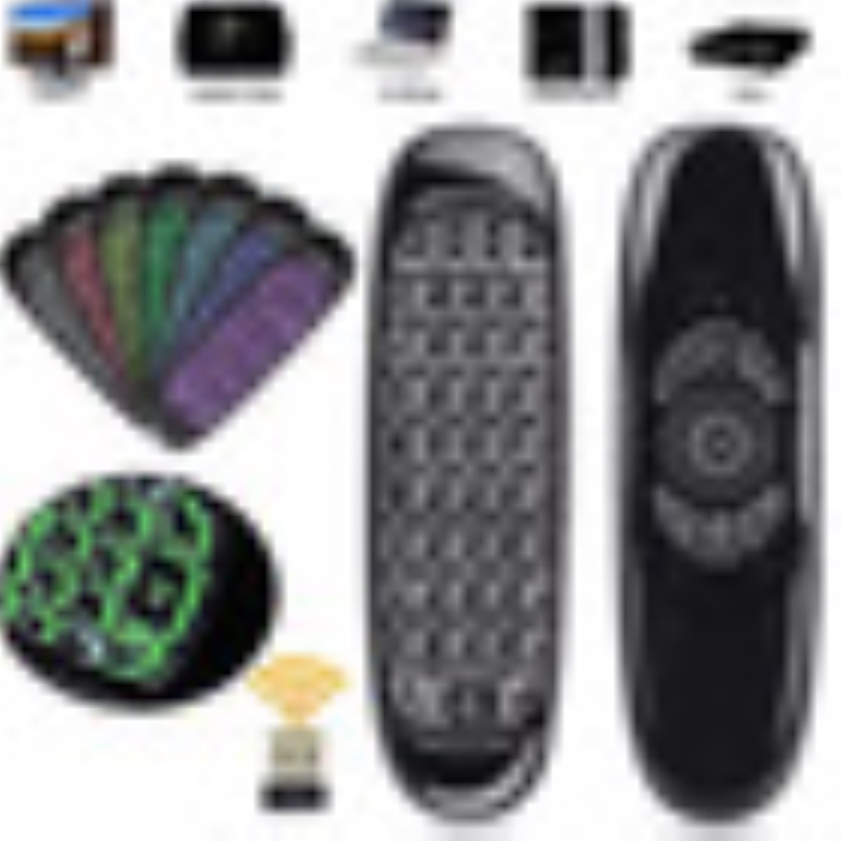 Control Remoto Teclado Inalámbrico Air Mouse Smart Tv NEGRO