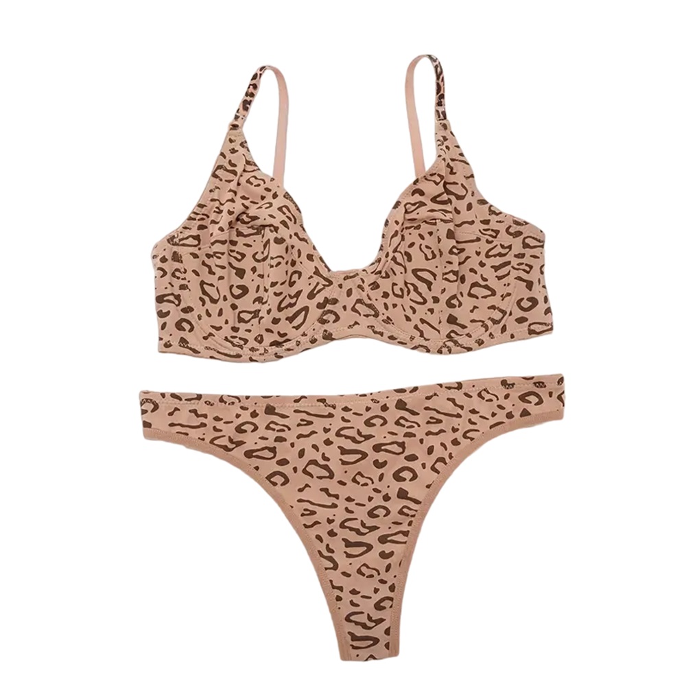 Conjunto de lenceria Bra y Panties Leopardo