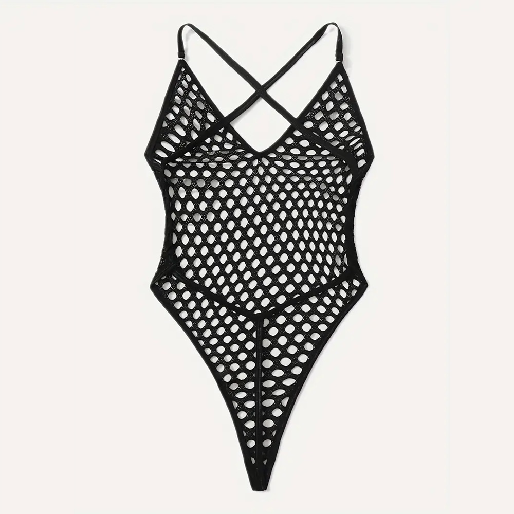 Body de red sin mangas sexy