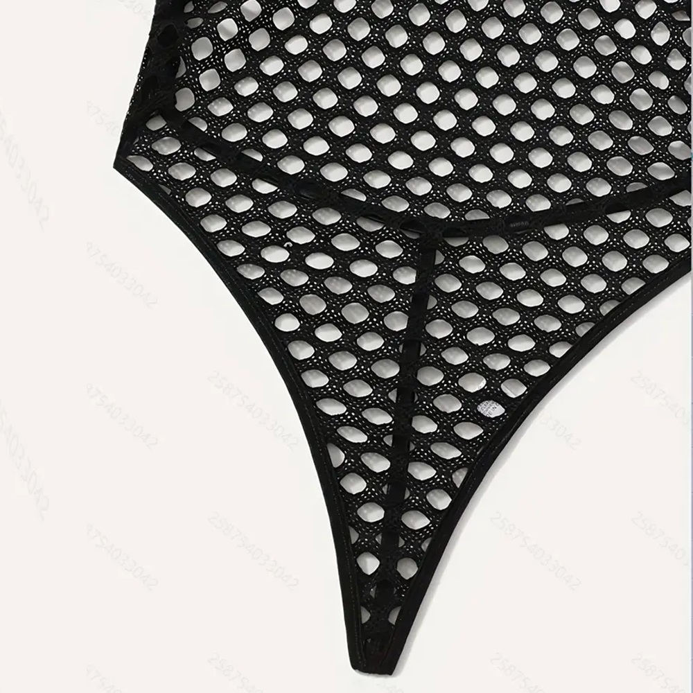 Body de red sin mangas sexy