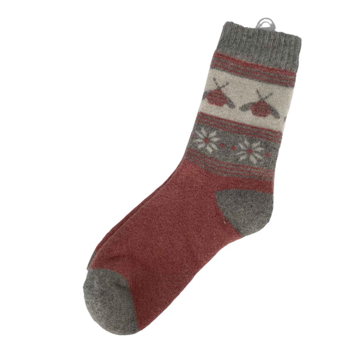 LOQUIERO 2PACK CALCETINES INVERNALES NAVIDEÑOS GRIS Y ROSA