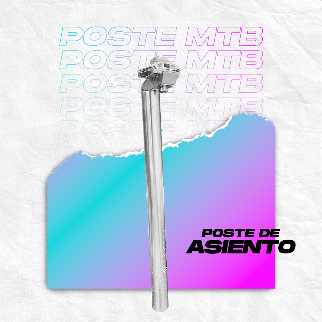 Poste De Asiento Mtb Para Bicicleta Con Broche 27.2x400mm Plateado