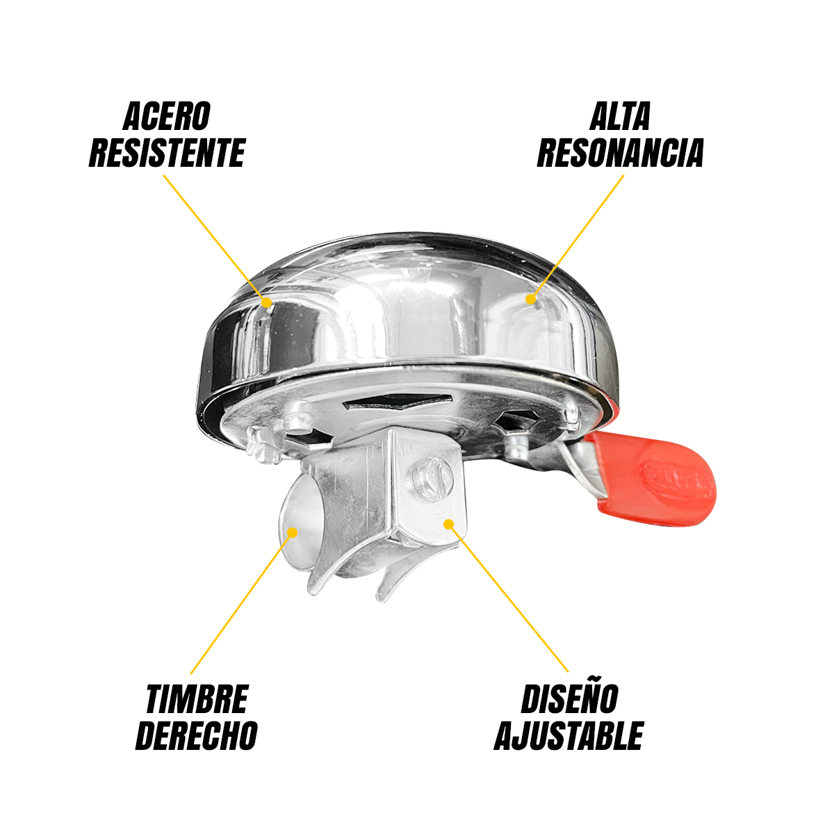 Timbre De Campana Para Bicicleta Ajustable Vintage Din Don.