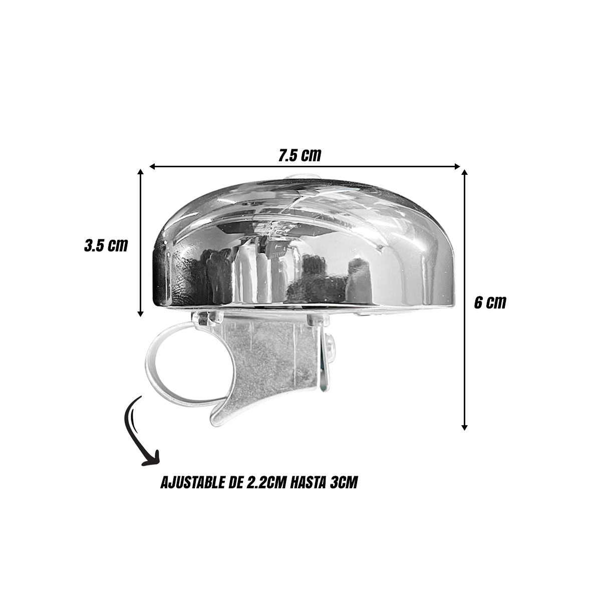 Timbre De Campana Para Bicicleta Ajustable Vintage Din Don.