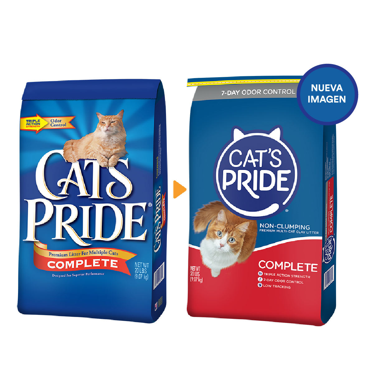 Cat's Pride Arena de arcilla para gatos con Triple acción, Elimina olores de múltiples gatos, 20lb