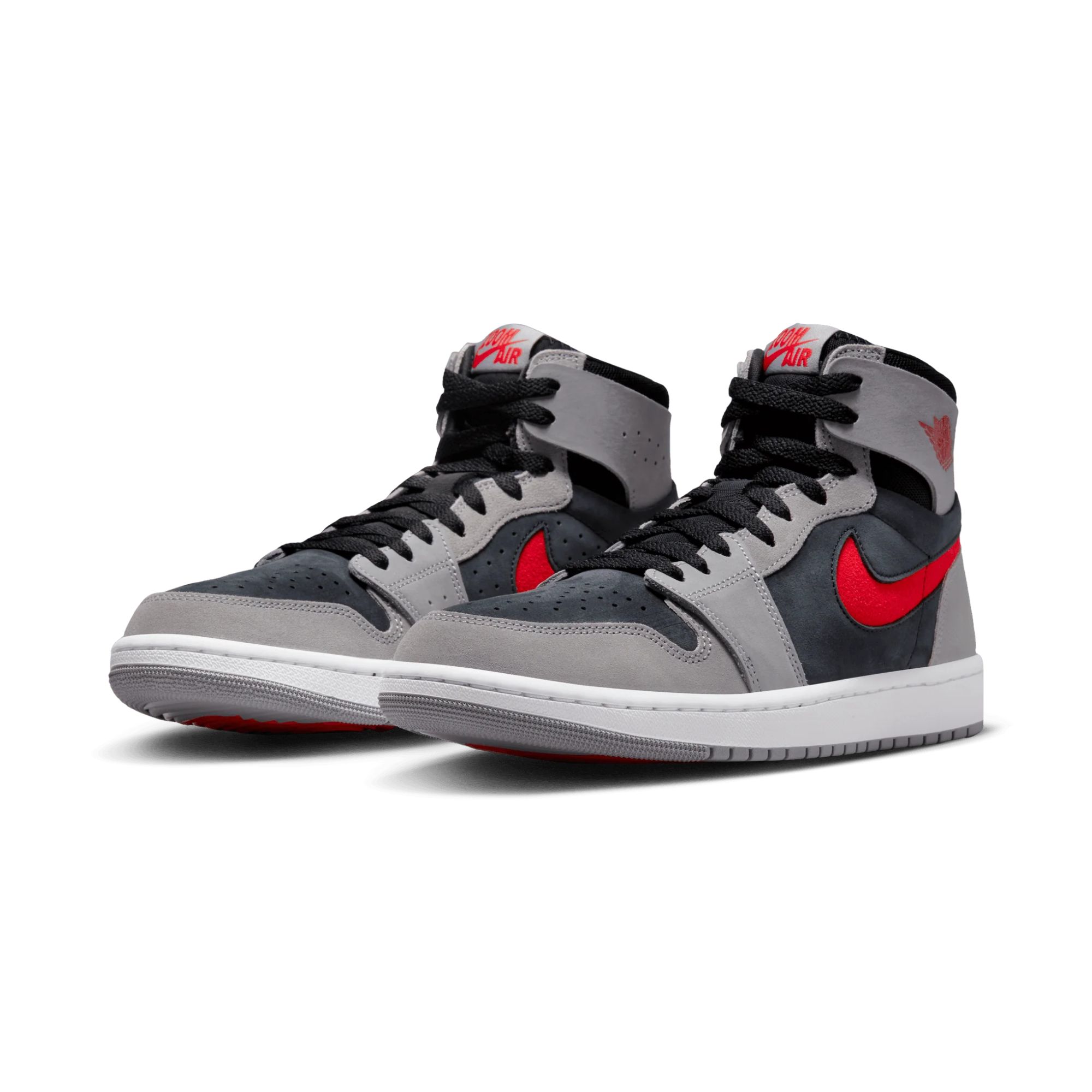 Tenis Nike Air Jordan 1 High Zoom Air CMFT Black Fire Red Cement Hombre Originales DV1307060