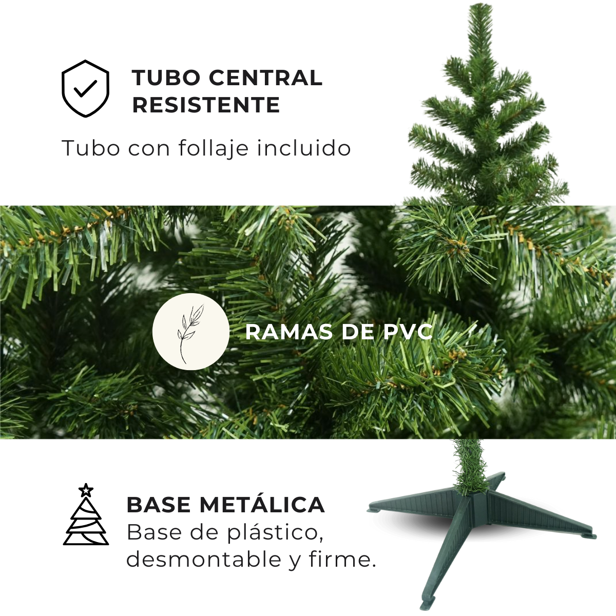 Árbol De Navidad Frondoso Artificial 1.80m Verde Eso QuieroMx