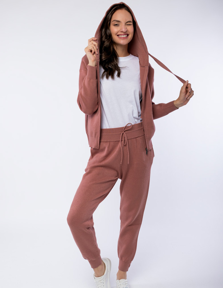 SUDADERA DE SUÉTER ABIERTA CON GORRO PARA MUJER GENERRA