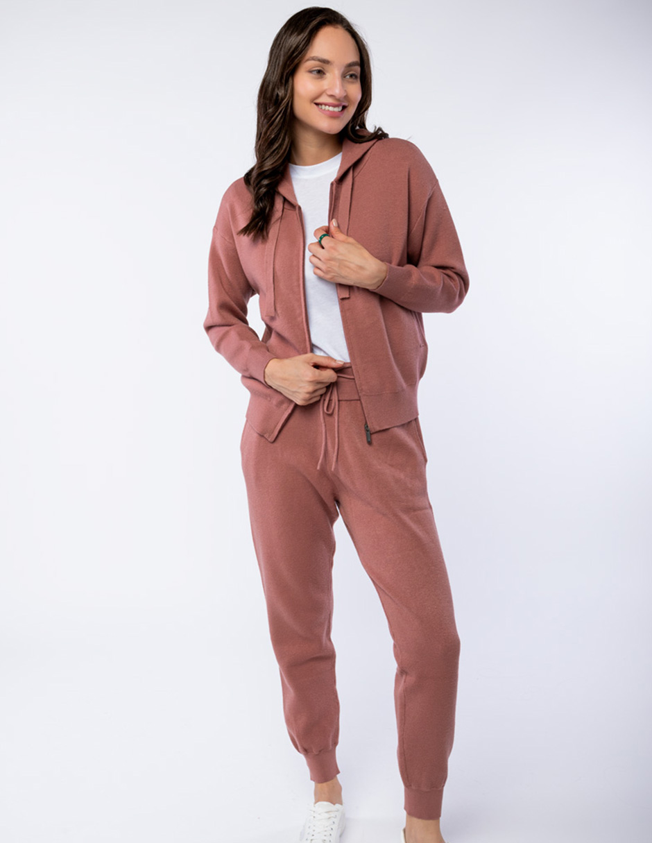 SUDADERA DE SUÉTER ABIERTA CON GORRO PARA MUJER GENERRA