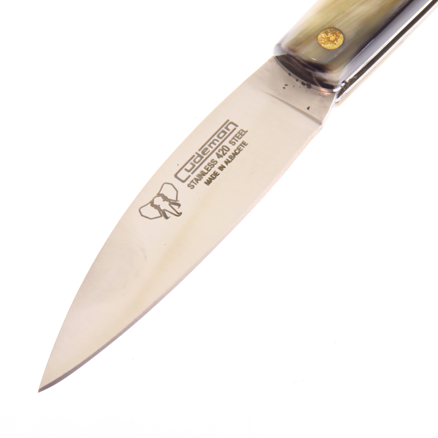 Cu445af Cudeman Navaja Campera Cuerno De Toro C Fda S Seguro