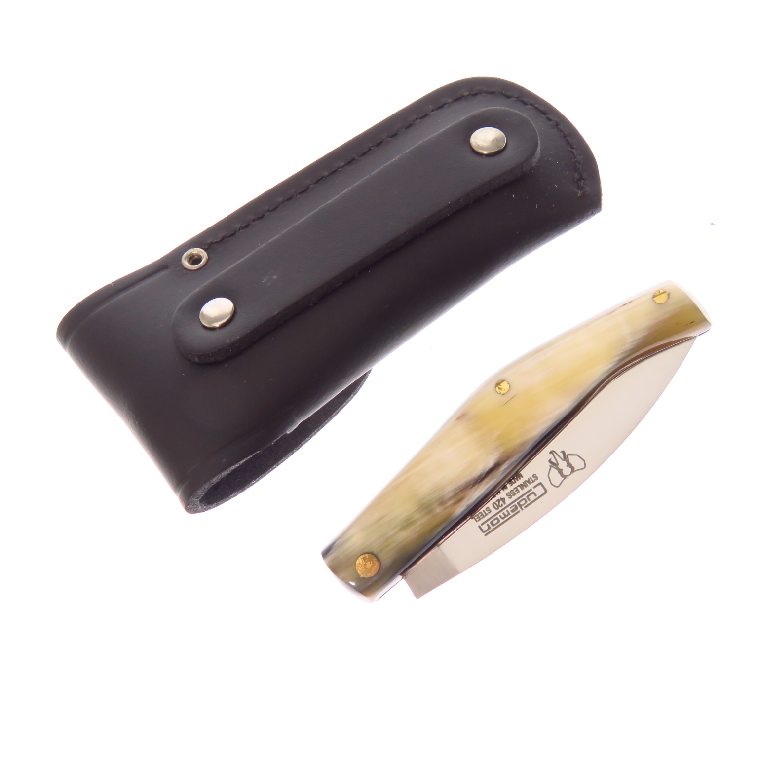 Cu445af Cudeman Navaja Campera Cuerno De Toro C Fda S Seguro