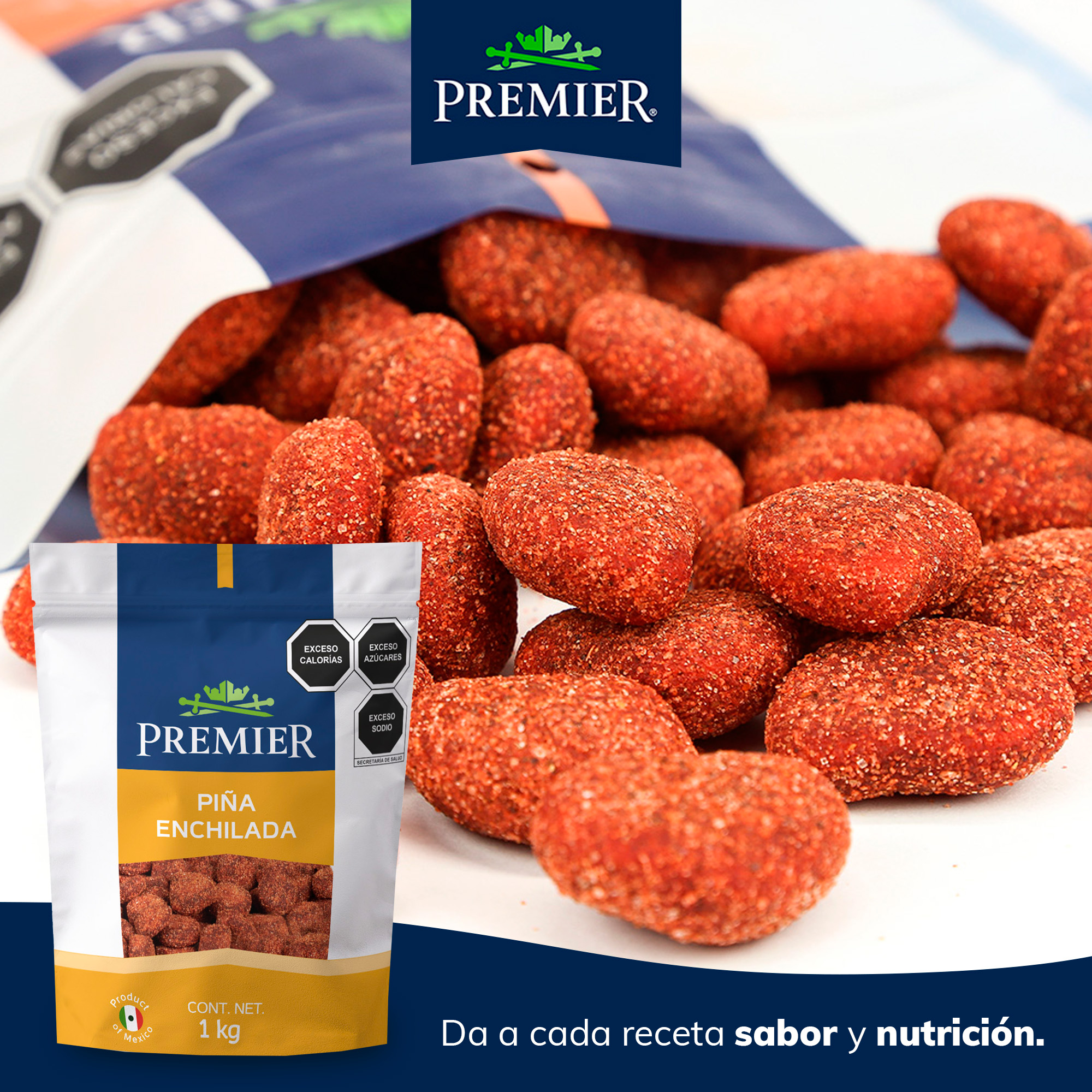 Piña Enchilada - 1kg | 100% Natural | Snacks Saludables