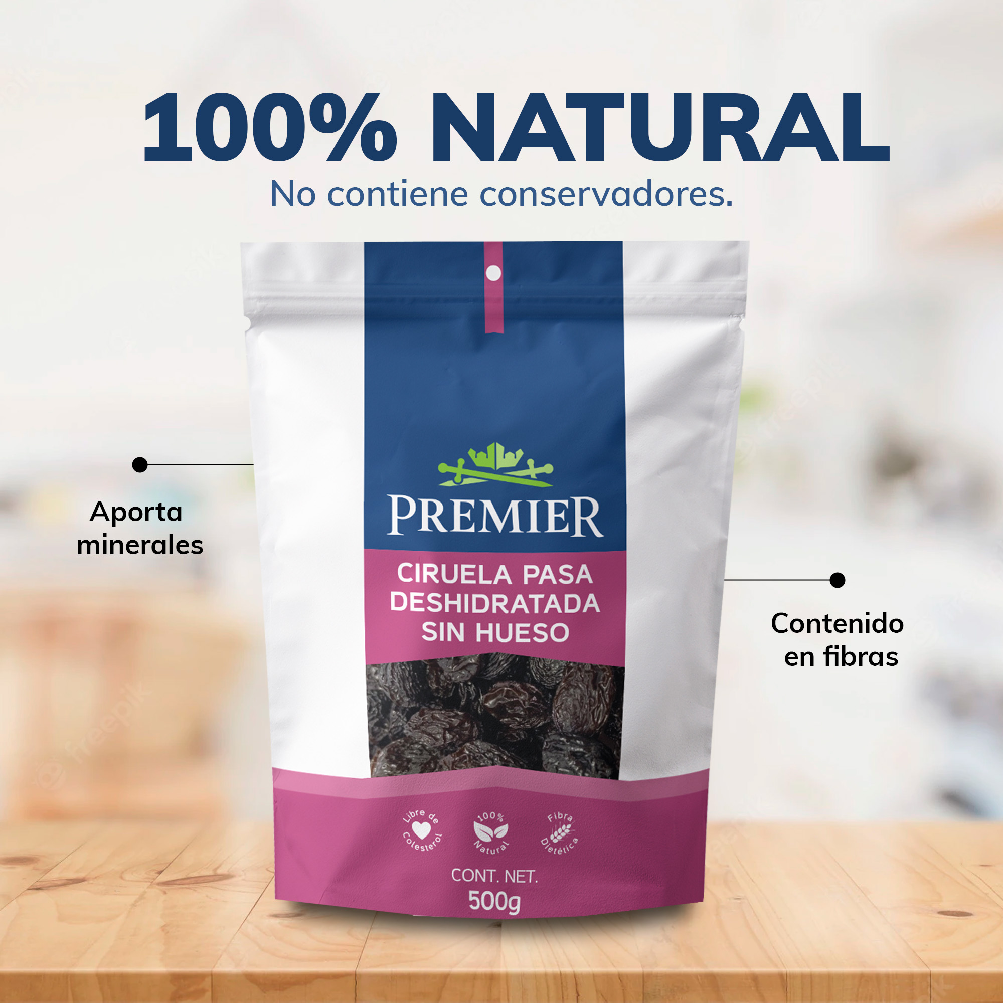 Ciruela Pasa Sin Hueso - 500gr |100% Natural | Frutos Secos