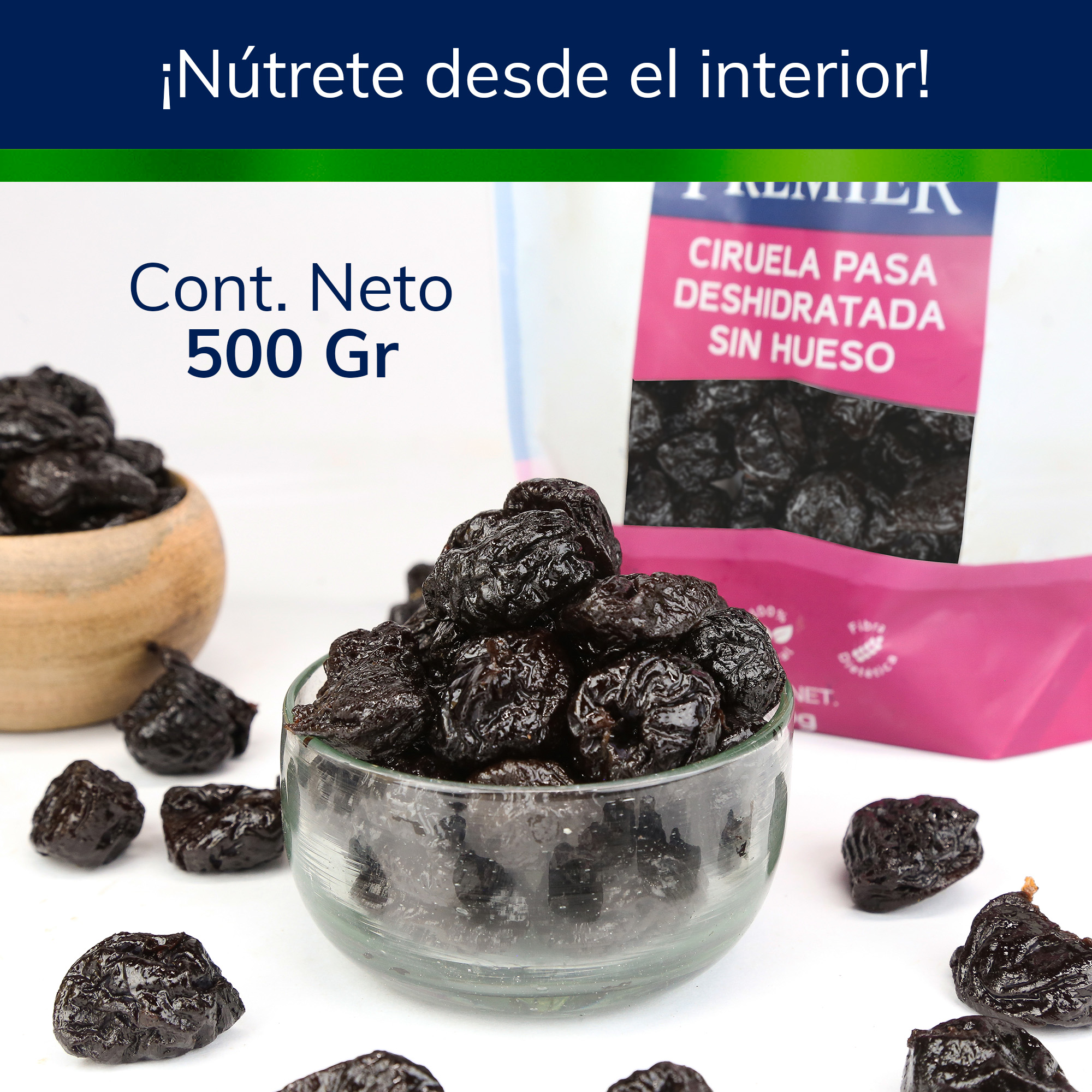 Ciruela Pasa Sin Hueso - 500gr |100% Natural | Frutos Secos