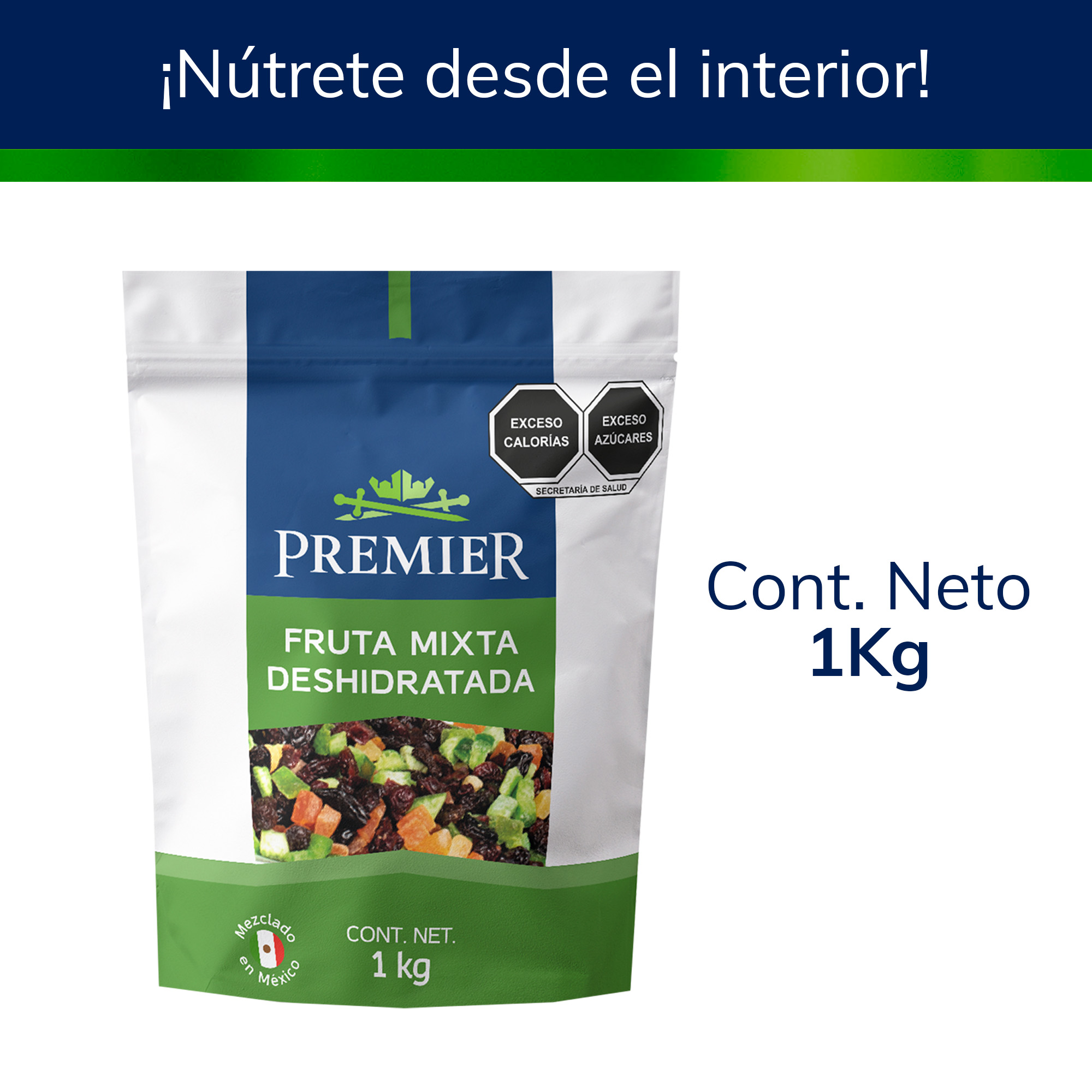 Fruta Deshidratada Mixta - 1kg | 100% Natural