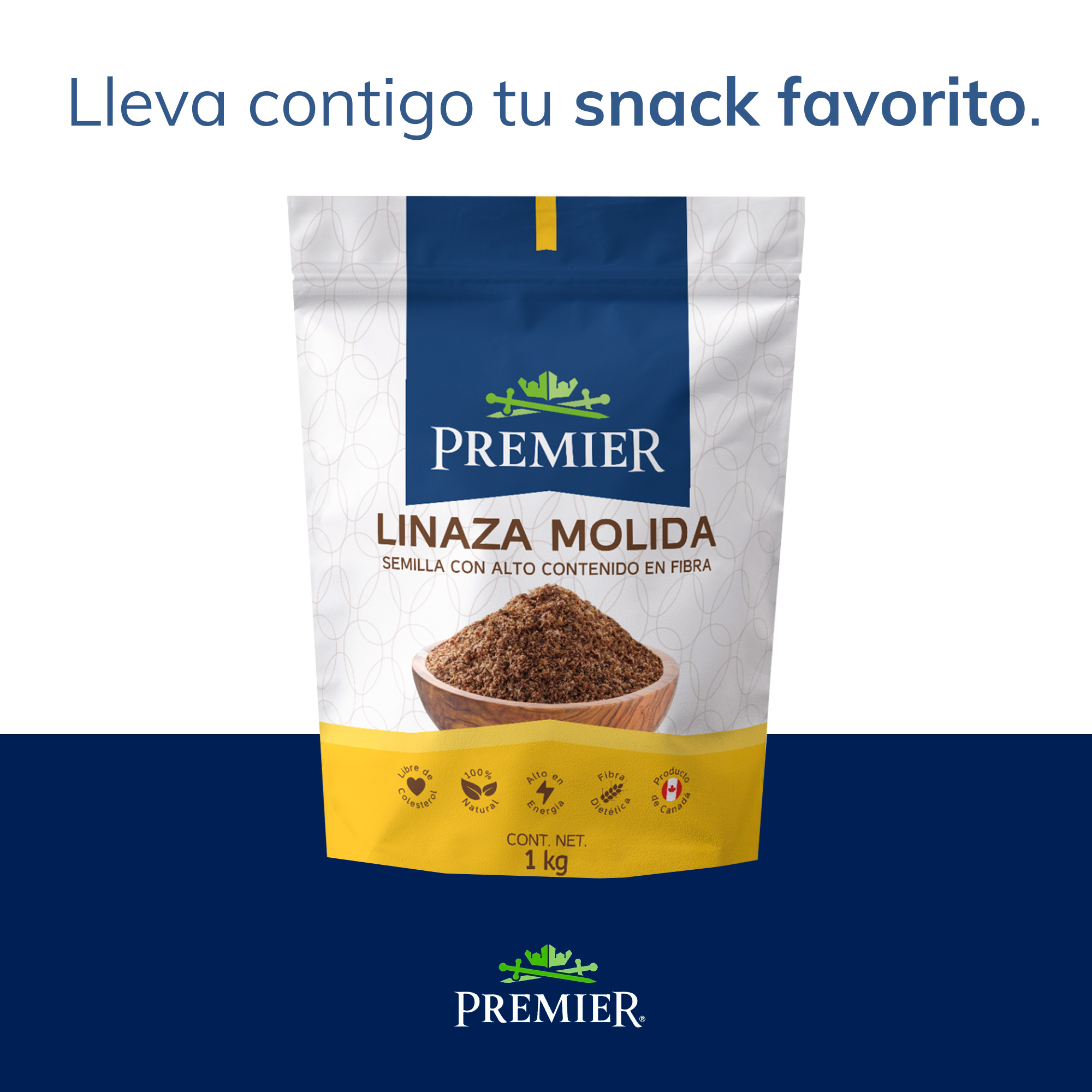 Linaza Canadiense Molida 100% Natural 1Kg