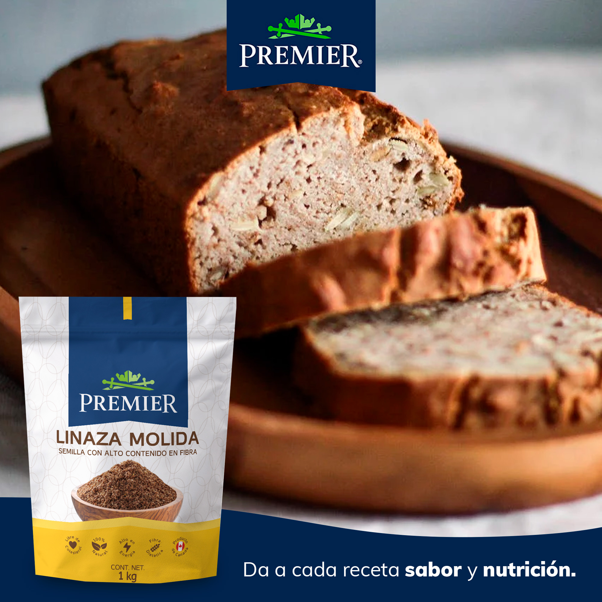 Linaza Canadiense Molida 100% Natural 1Kg