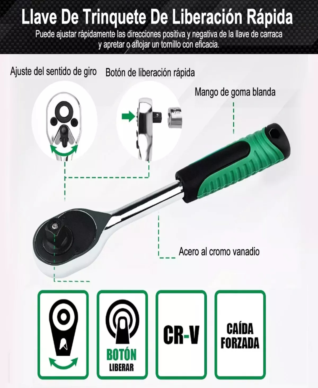 Juego De Llaves De Tubo Con Llave Carraca Y Extensión 20pzs