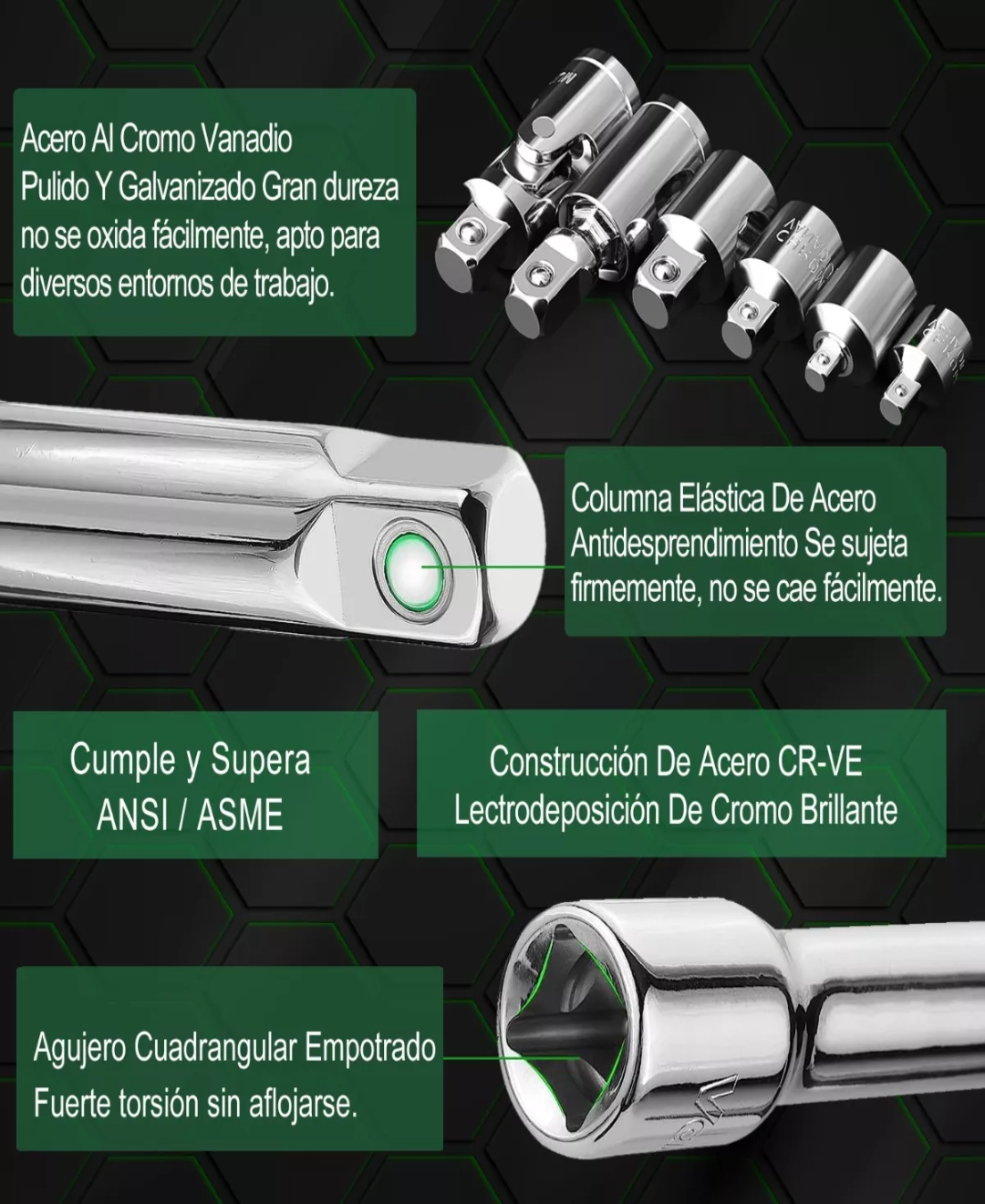 Juego De Llaves De Tubo Con Llave Carraca Y Extensión 20pzs