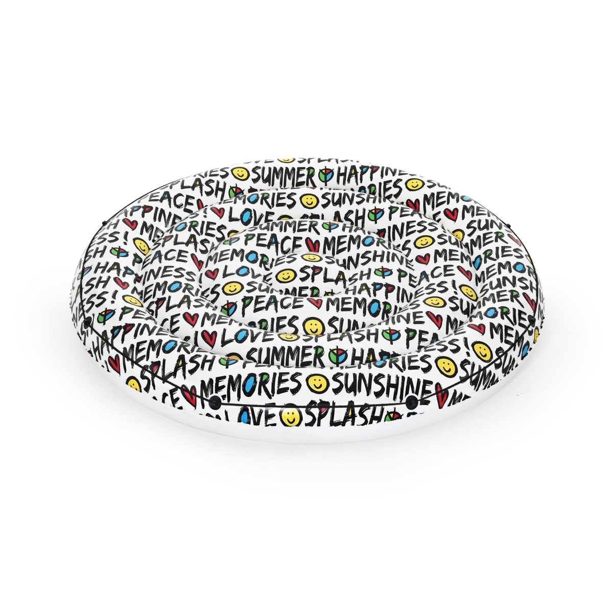 Cama inflable circular decorada citas de verano 1 modelo. 1.88 metros (6.2 pulgadas) caja (1)