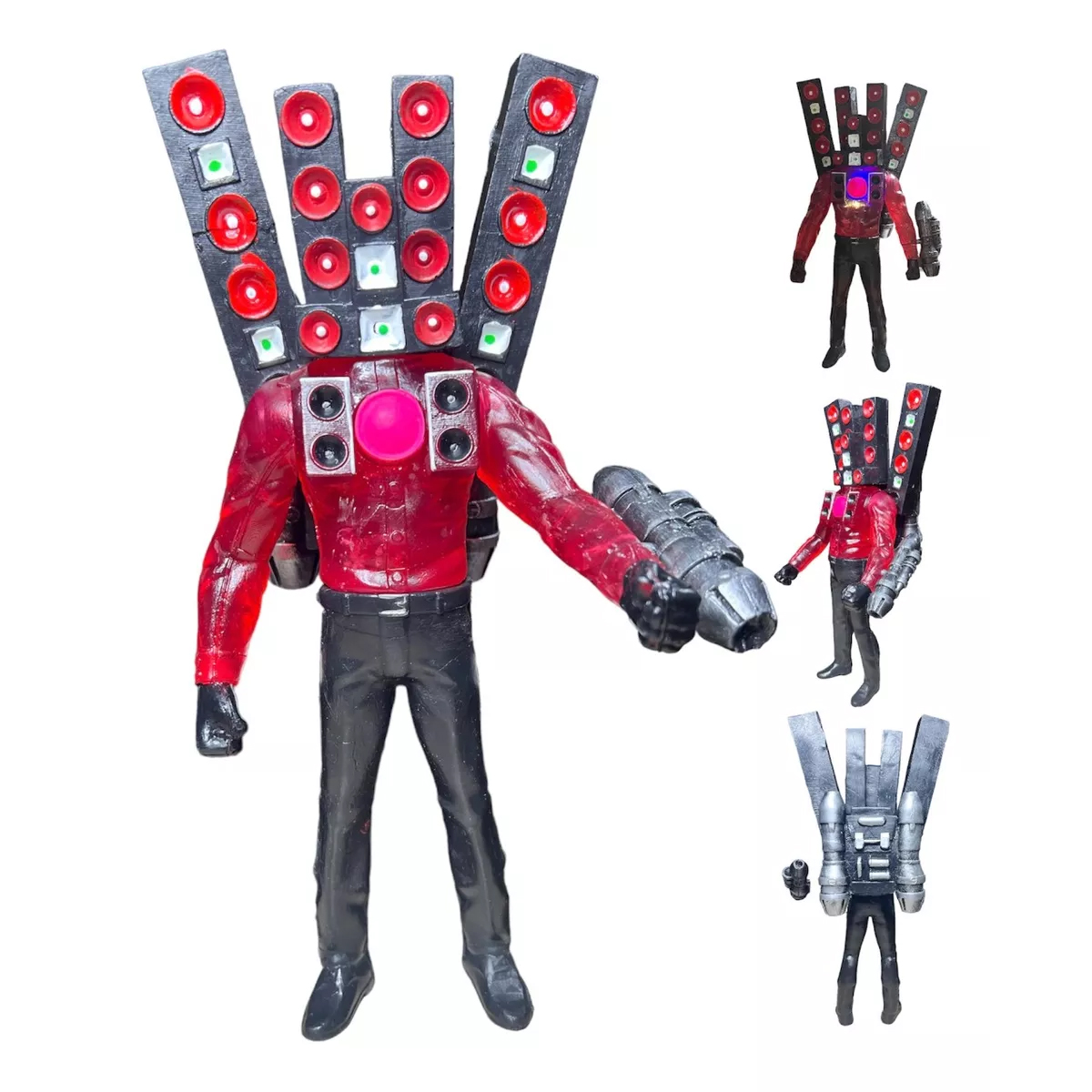 Titan Speaker Man Skibidi Toilet 27 Cm Alto Con Luz Led