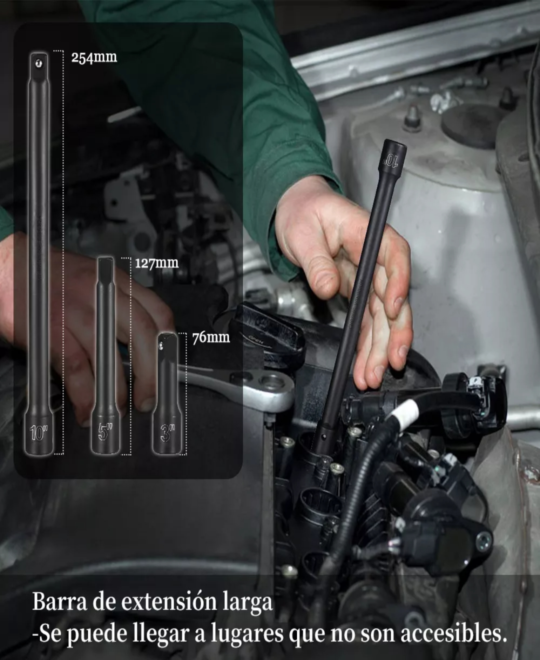 Juego De Herramientas Llave Vaso Kit De Mecanicas 20 Pzs 1/2.