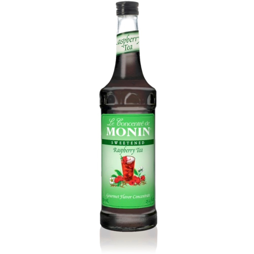 Monin Jarabe de Té de Frambuesa - Raspberry Tea en botella de Vidrio de 750 ml.