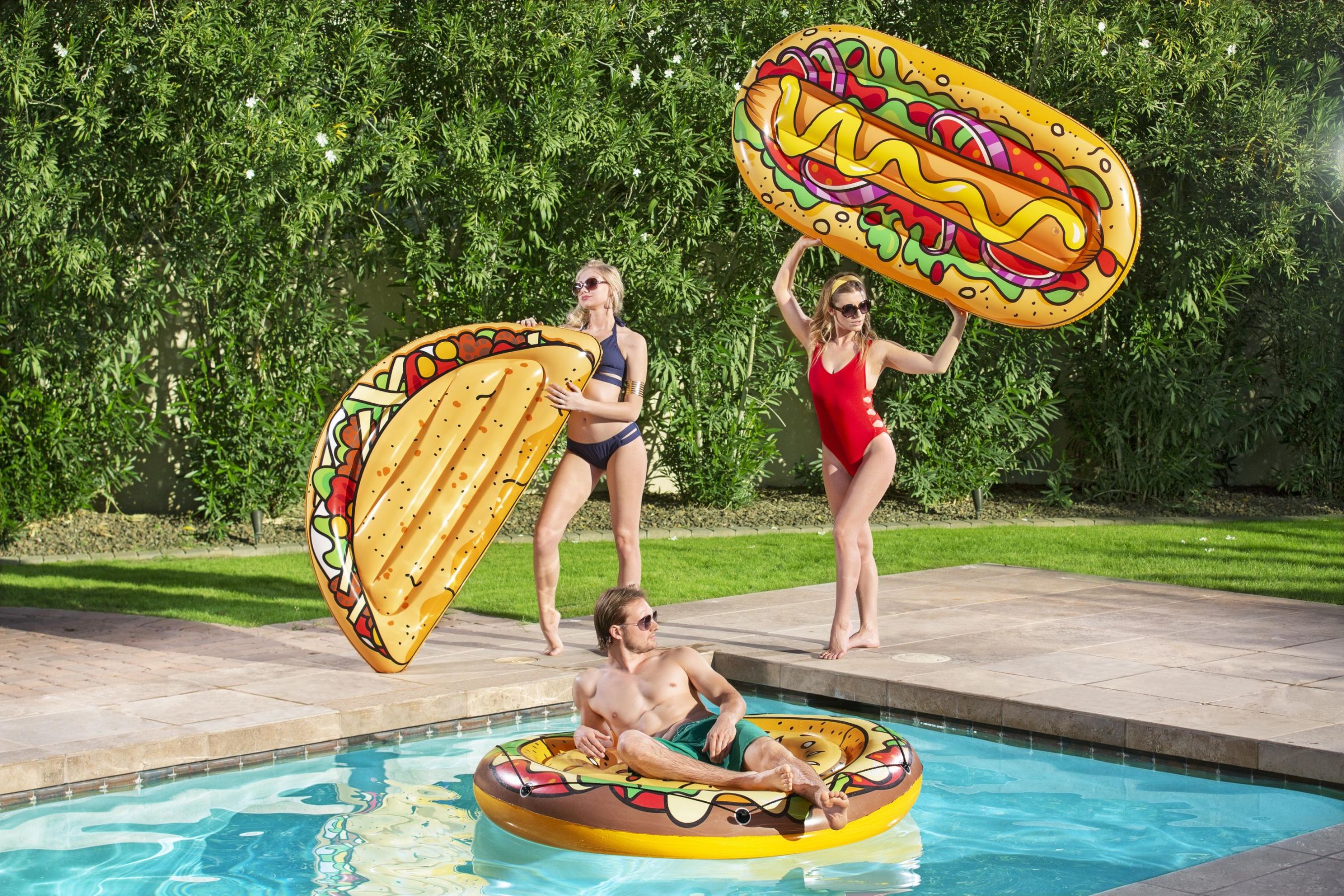 Cama inflable adulto decorada taco 1 modelo. 1.71metros x 89 centimetros (67 x 35 pulgadas) caja (1)