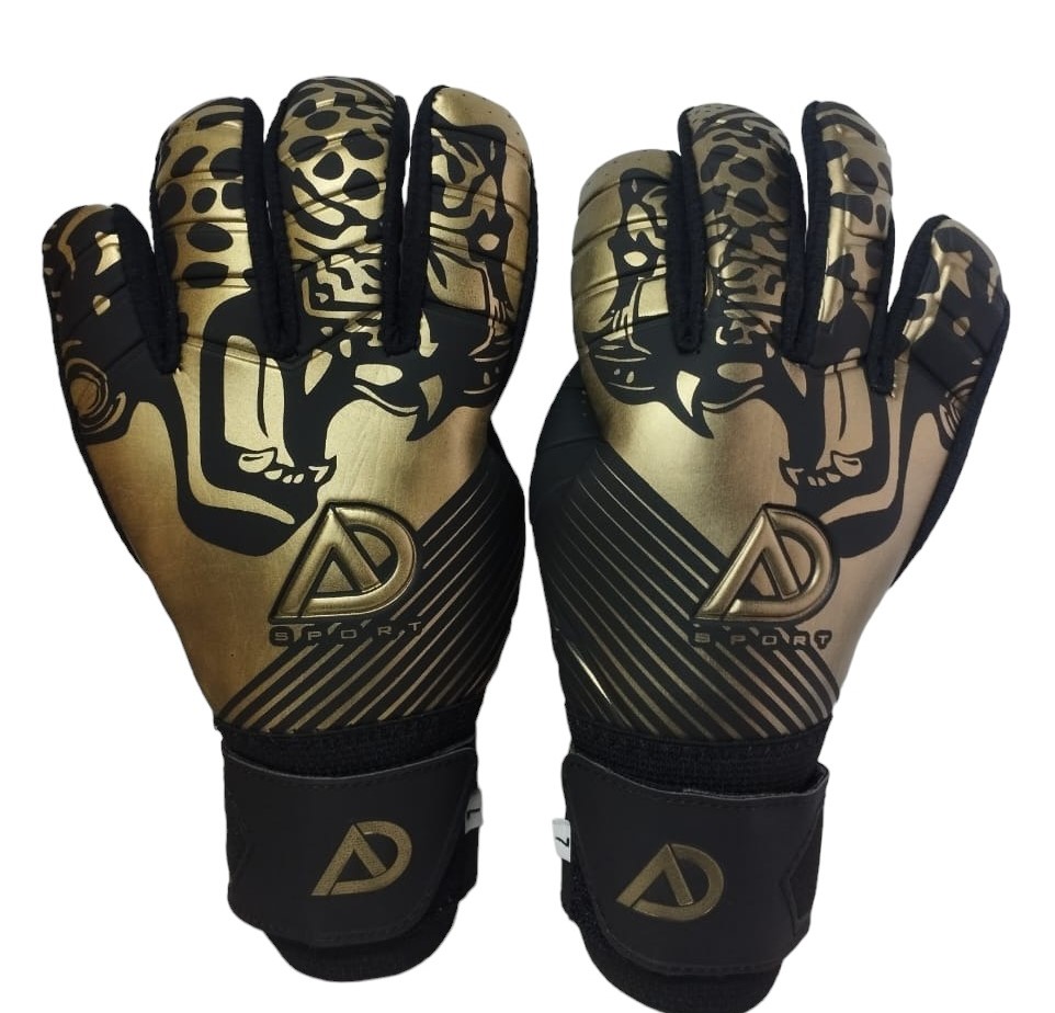 Guantes Para Portero Modelo Ad Sport Xaguar Negro Oro | Sin Varillas Con Envio Gratis | Mundo Arquero