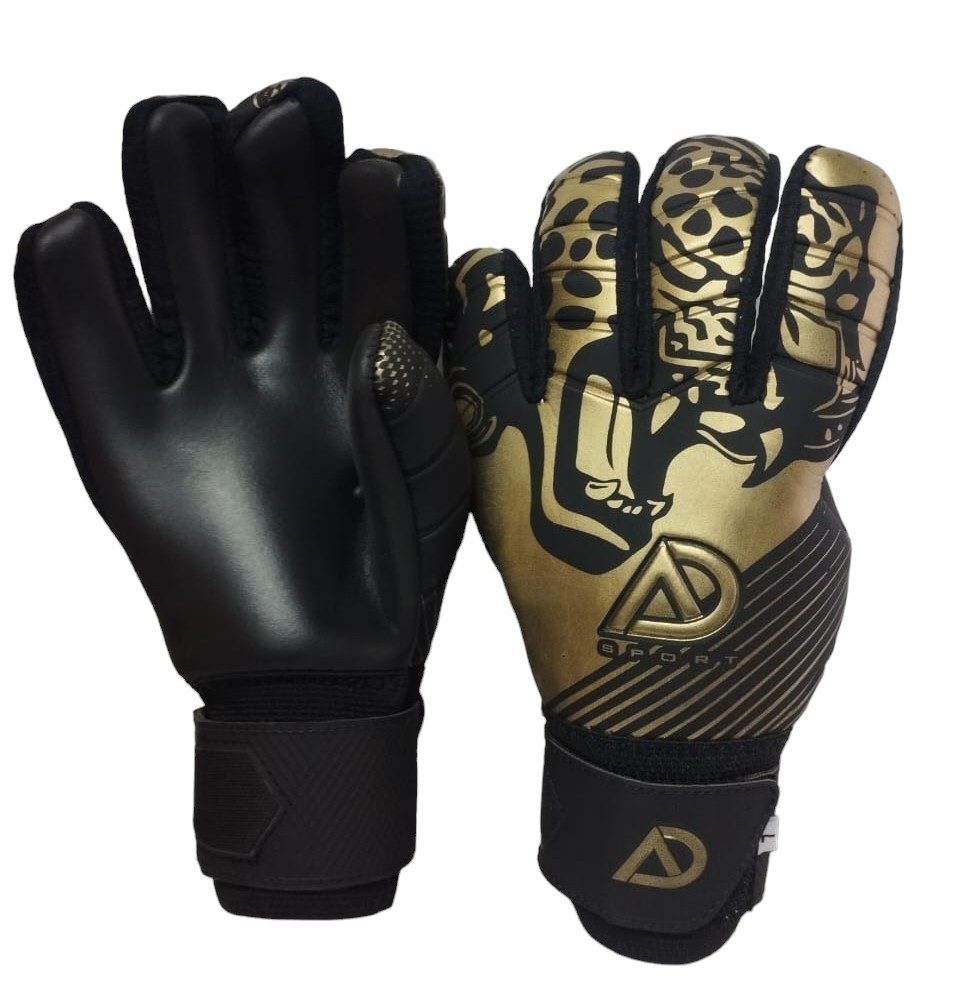 Guantes Para Portero Modelo Ad Sport Xaguar Negro Oro | Sin Varillas Con Envio Gratis | Mundo Arquero