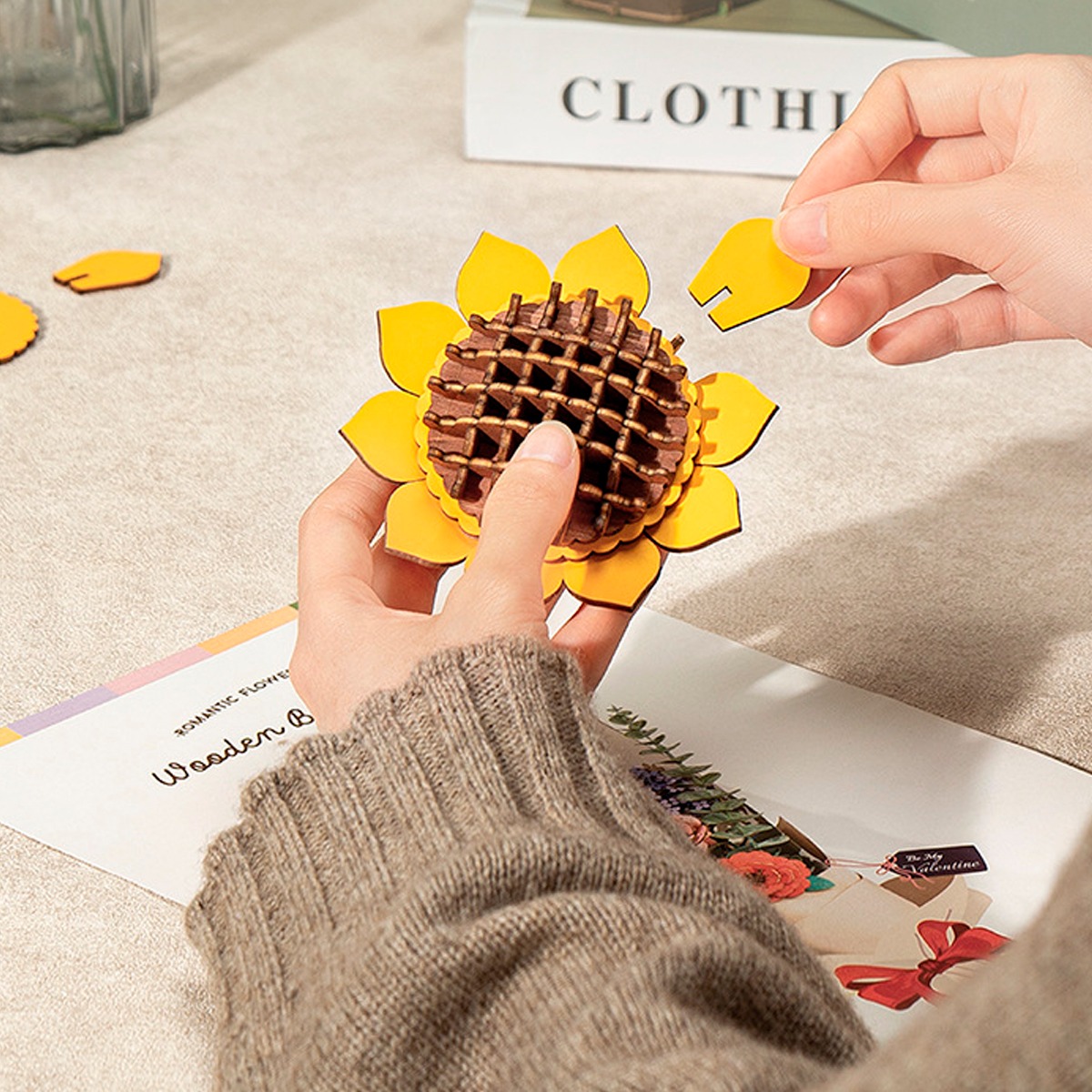 Rompecabezas de Madera 3d Girasol.