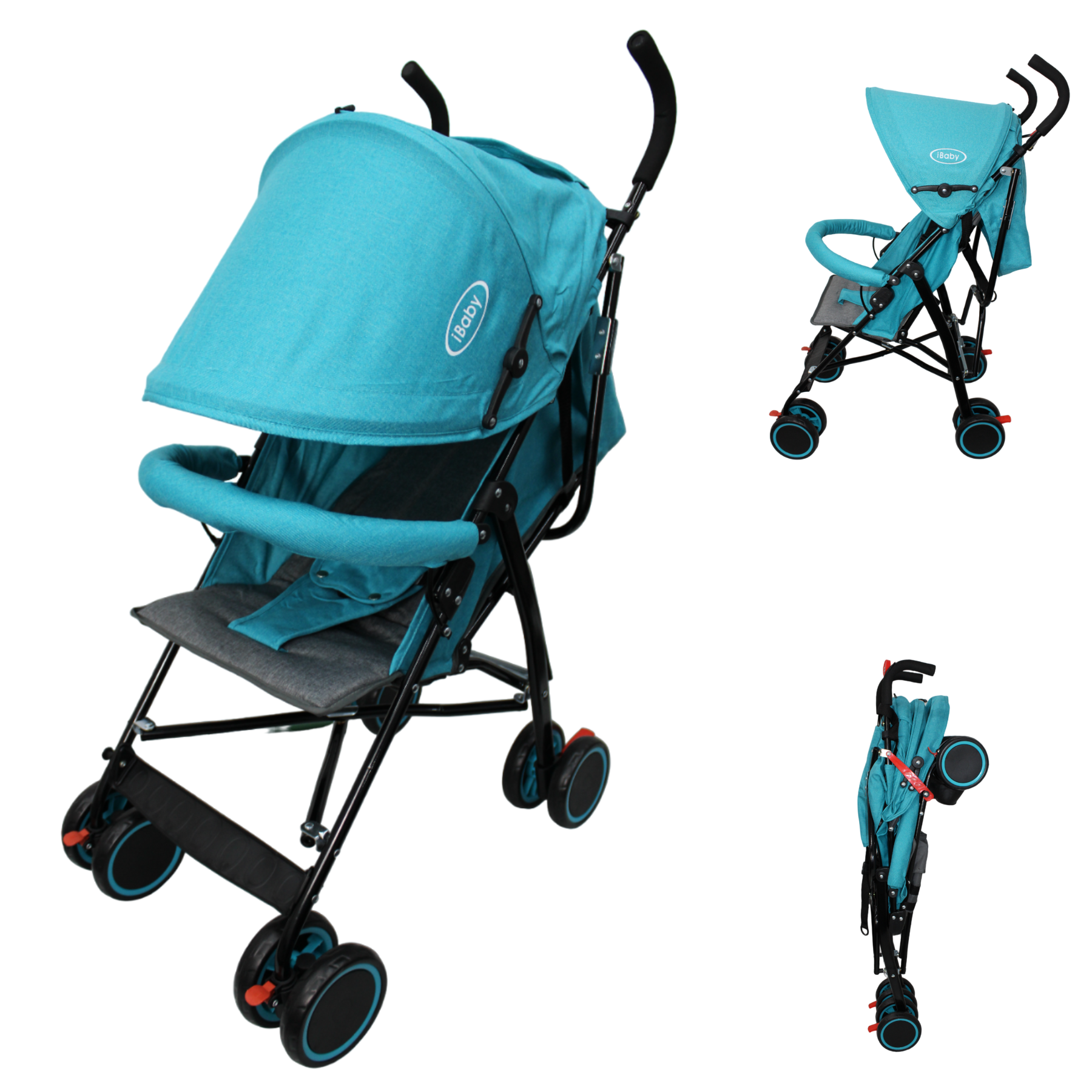 Carriola De Bastón Plegable Para Bebé Lucé Ibaby - Azul.