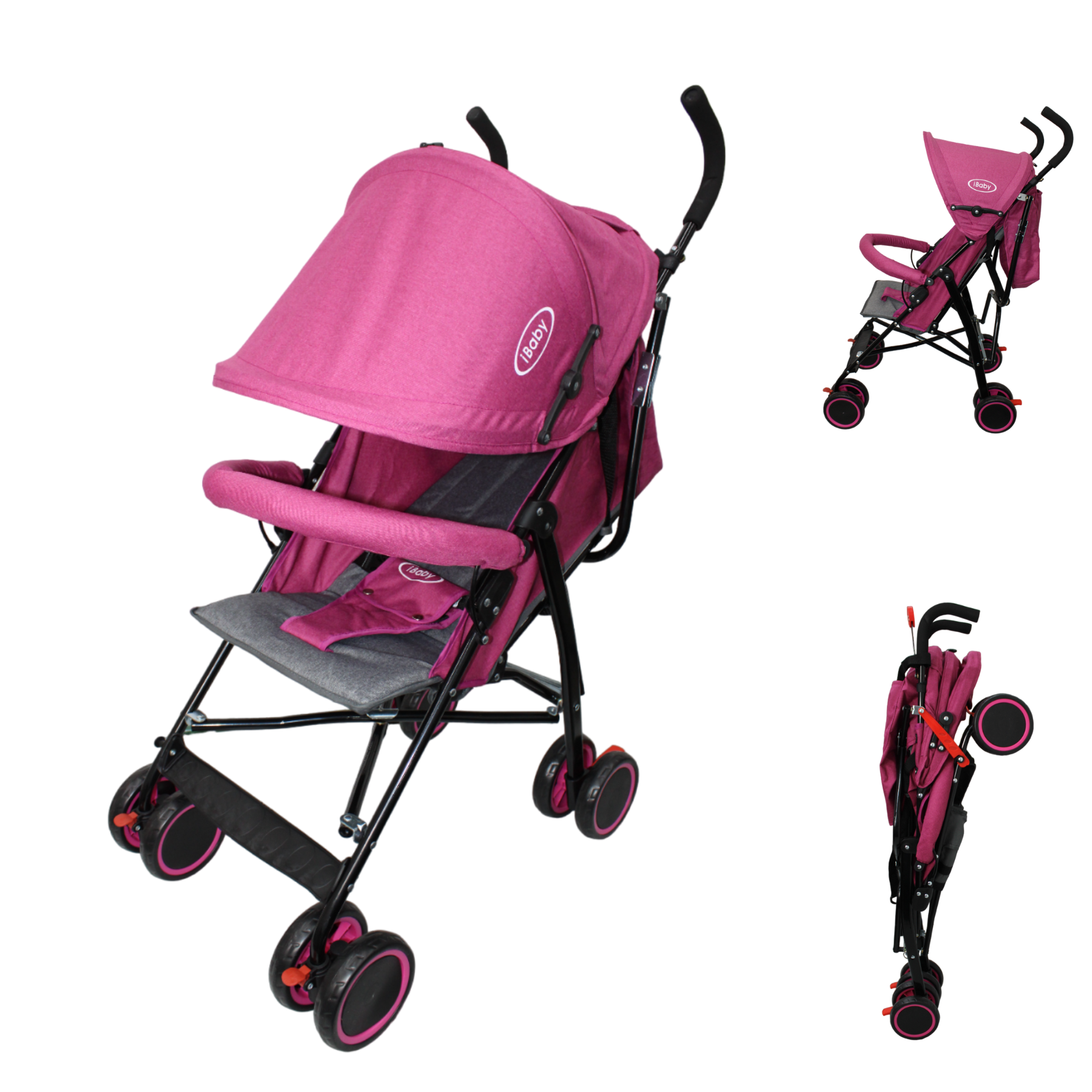 Carriola De Bastón Plegable Para Bebé Lucé Ibaby - Rosa