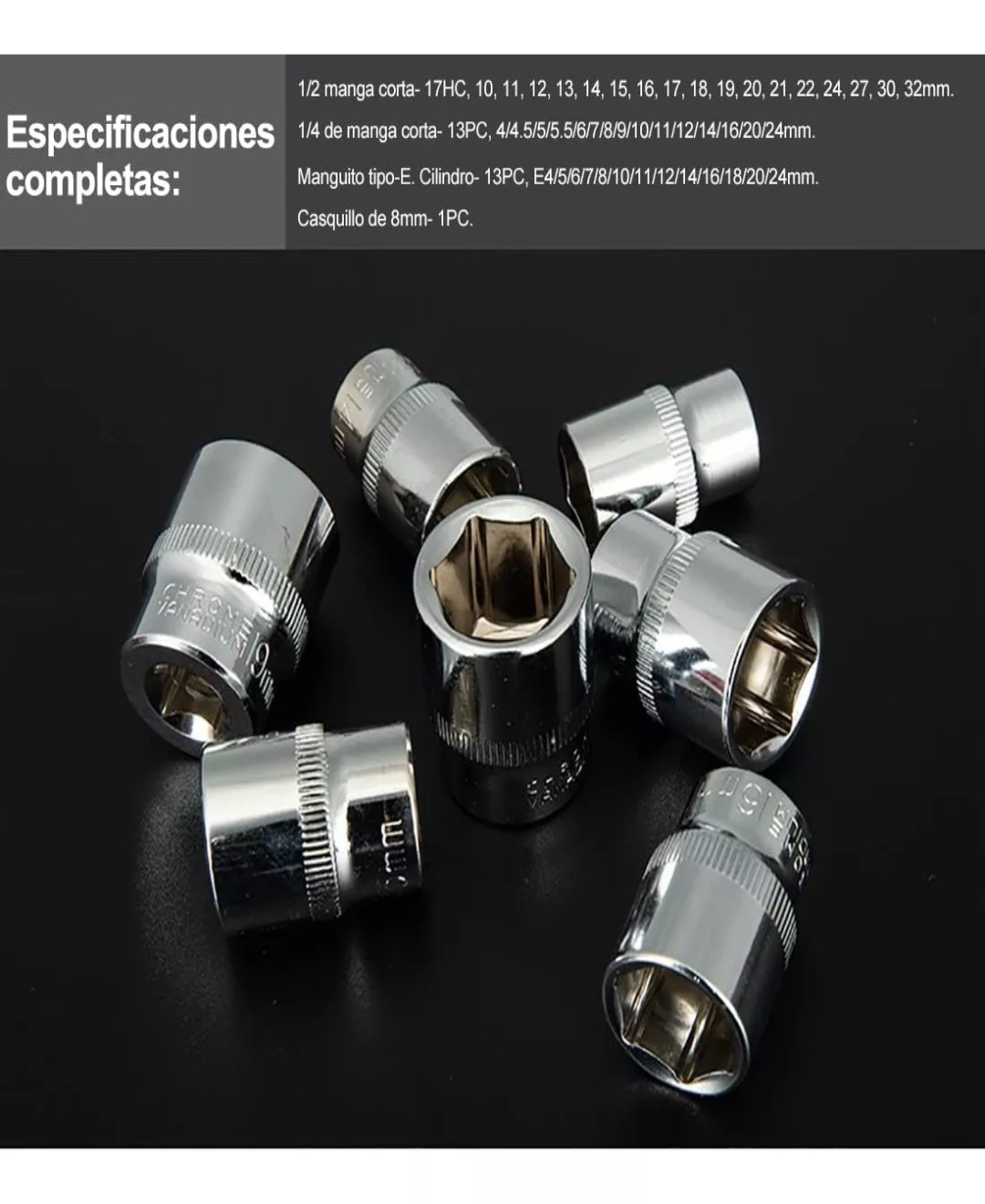 108 Pz Juego De Dados Herramientas Llaves Autocle Estuche.