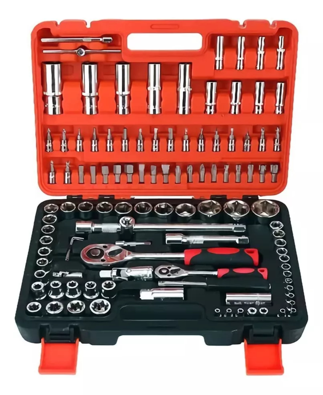 108 Pz Juego De Dados Herramientas Llaves Autocle Estuche.