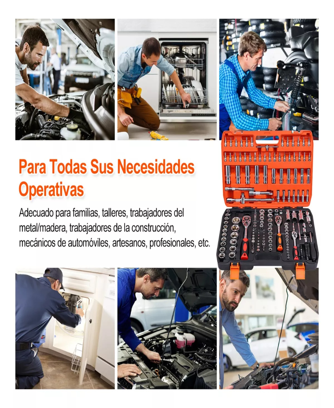 Juego De Herramientas Mecánicas Automóvile Con Matraca 172pz