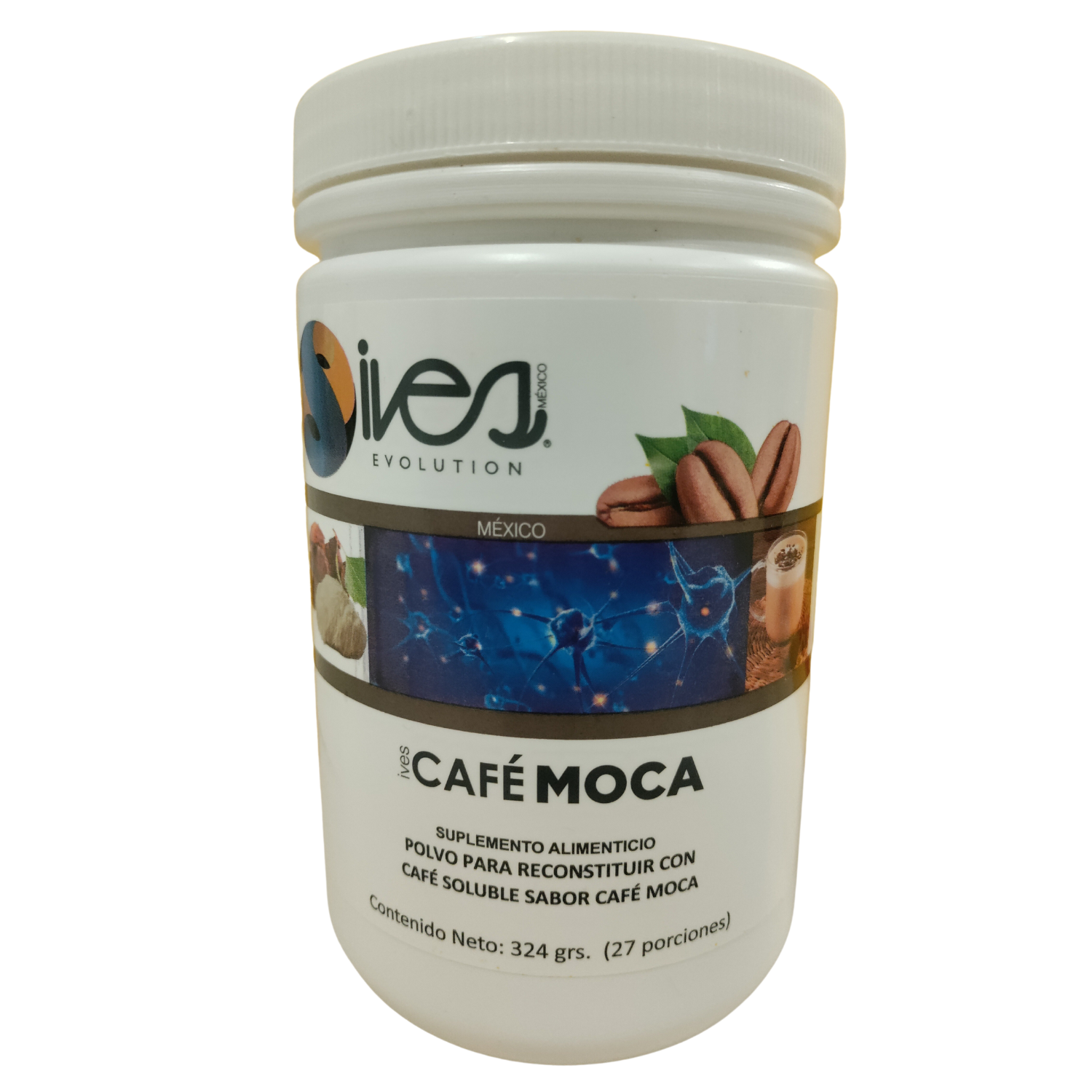 Suplemento En Polvo Café Gourmet Ives México Sabor Moca Con Ingredientes Naturales 324 g.