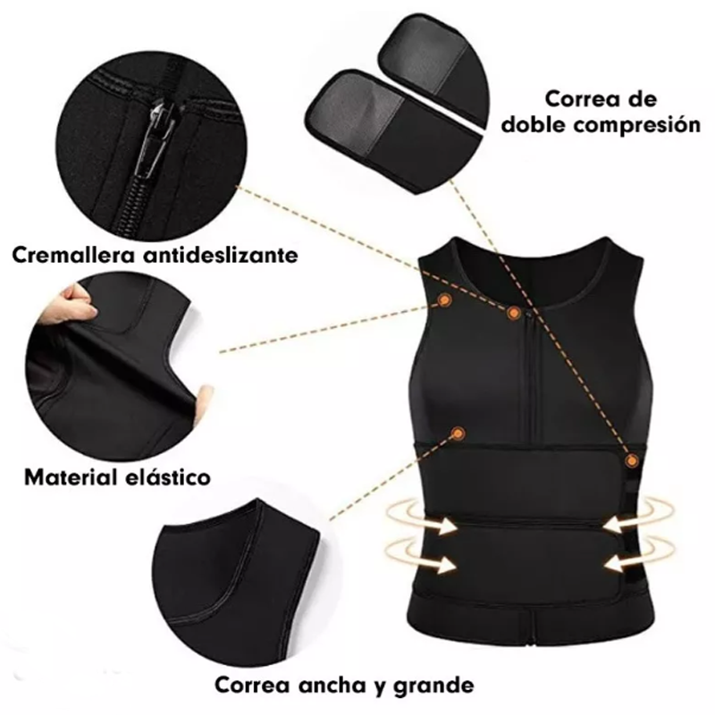 Faja Chaleco Soporte Corrector Postura Espalda Ajustable