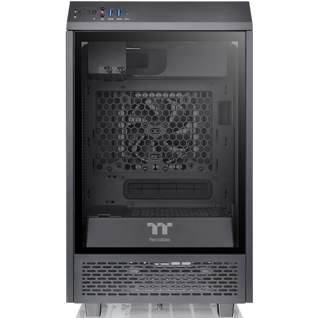 Gabinete Gamer THERMALTAKE The Tower 100 Mini ITX Cristal Templado Negro CA-1R3-00S1WN-00 