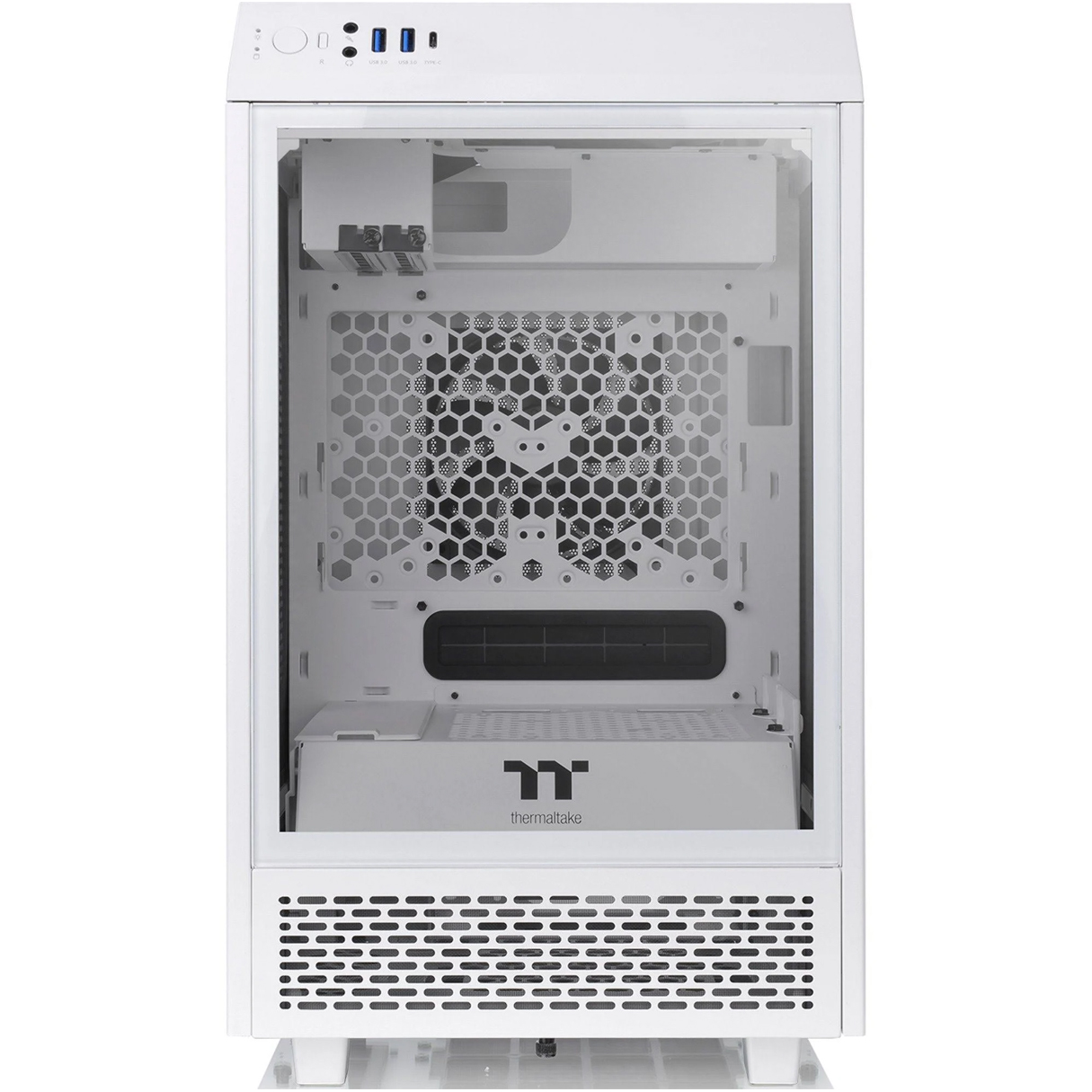 Gabinete Gamer THERMALTAKE The Tower 100 Mini ITX Mini Torre 2 Fan Cristal Templado USB-C Blanco 