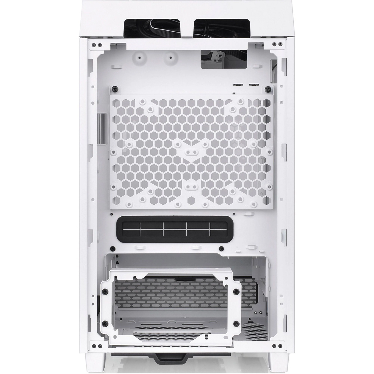 Gabinete Gamer THERMALTAKE The Tower 100 Mini ITX Mini Torre 2 Fan Cristal Templado USB-C Blanco 
