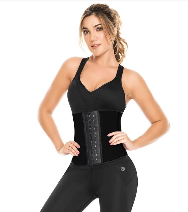 Faja Deportiva Tipo Corset De Látex Para Mujeres Control Abdominal con 3 Niveles de Broches, Faja Colombiana Deportiva Control Abdomen, Fajas Colombianas Corrector De Postura