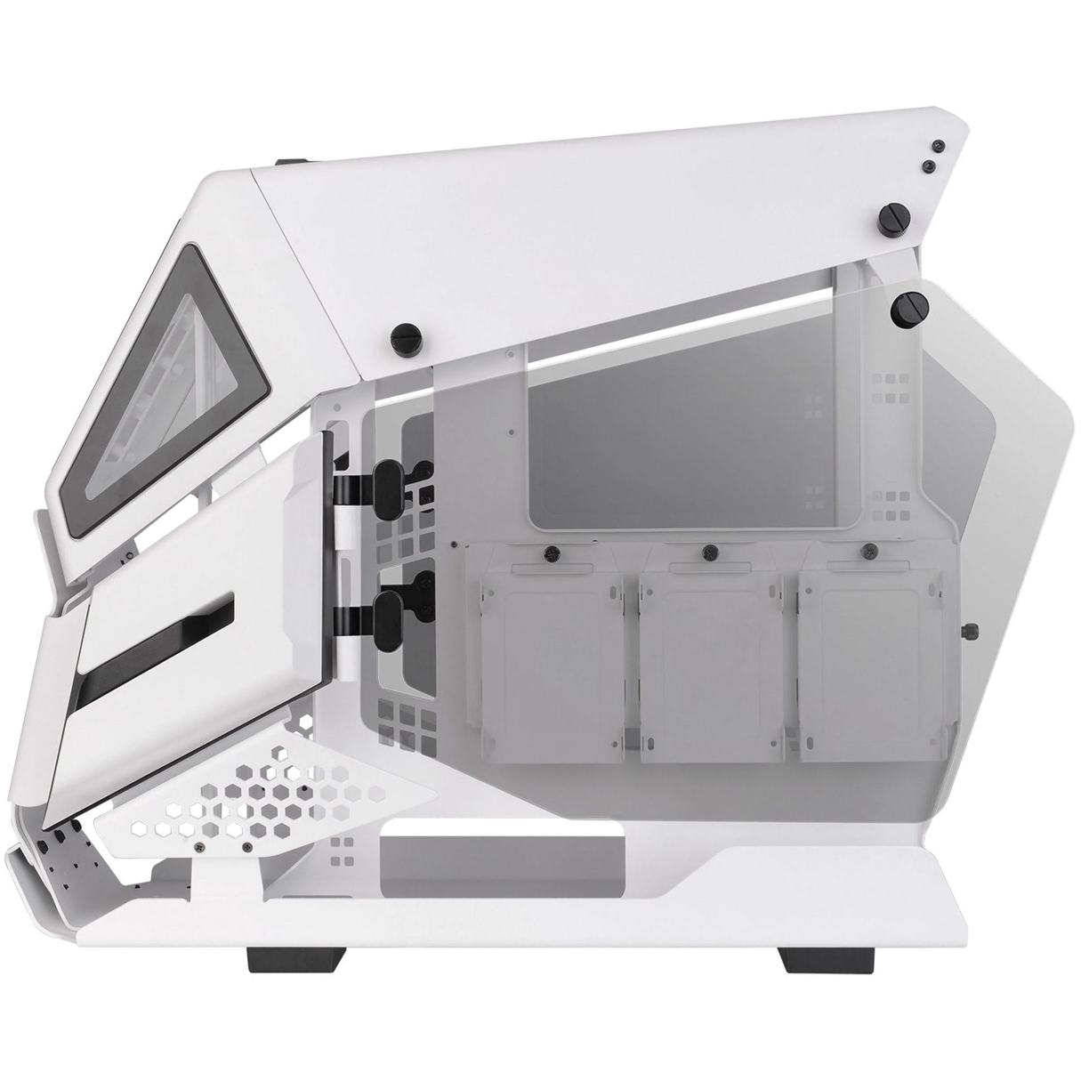 Gabinete Gamer THERMALTAKE AH T200 Micro ATX Cristal Templado Blanco CA-1R4-00S6WN-00