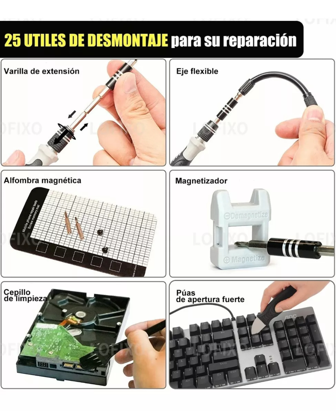 Kit De Herramientas Desarmador Reparar Reloj Ps4 Celular Mac