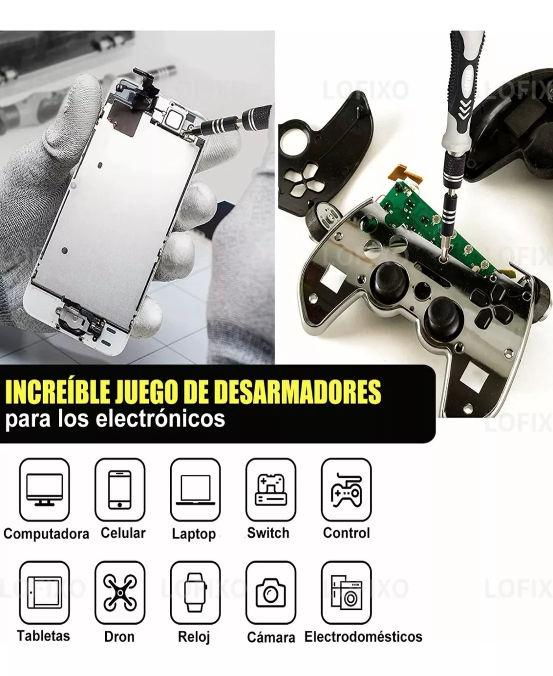 Kit De Herramientas Desarmador Reparar Reloj Ps4 Celular Mac