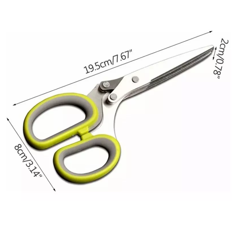 Tijeras Multicorte Cocina Picar Especias Acero Inoxidable