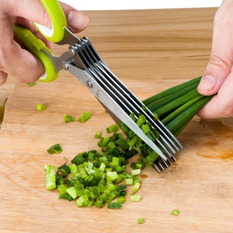 Tijeras Multicorte Cocina Picar Especias Acero Inoxidable