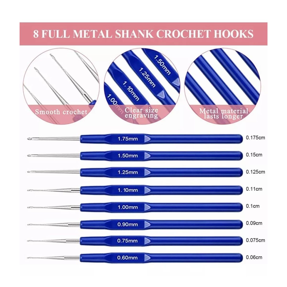 Kit De Ganchos Y Accesorios Tejer Al Crochet ,con Estambres