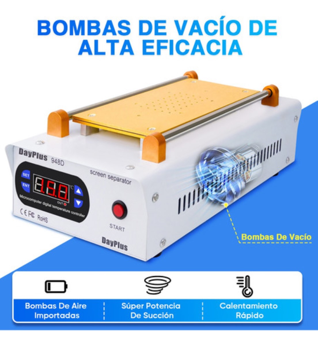 Máquina Plancha Separadora De Pantalla Lcd Celulares 9in 