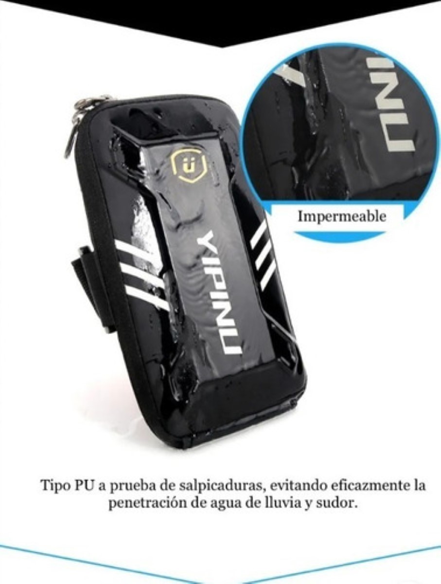 Brazalete Porta Celular Deportivo Plazo Para Correr Amplio Negro